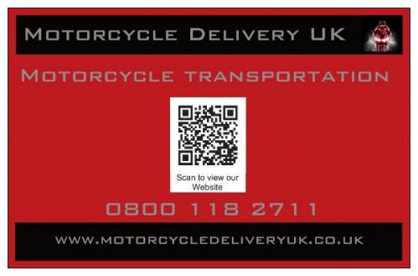 Motorcycle Delivery UK business card reverse