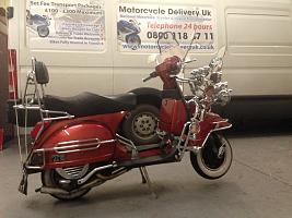 Modified scooter motorcycle delivery UK transported